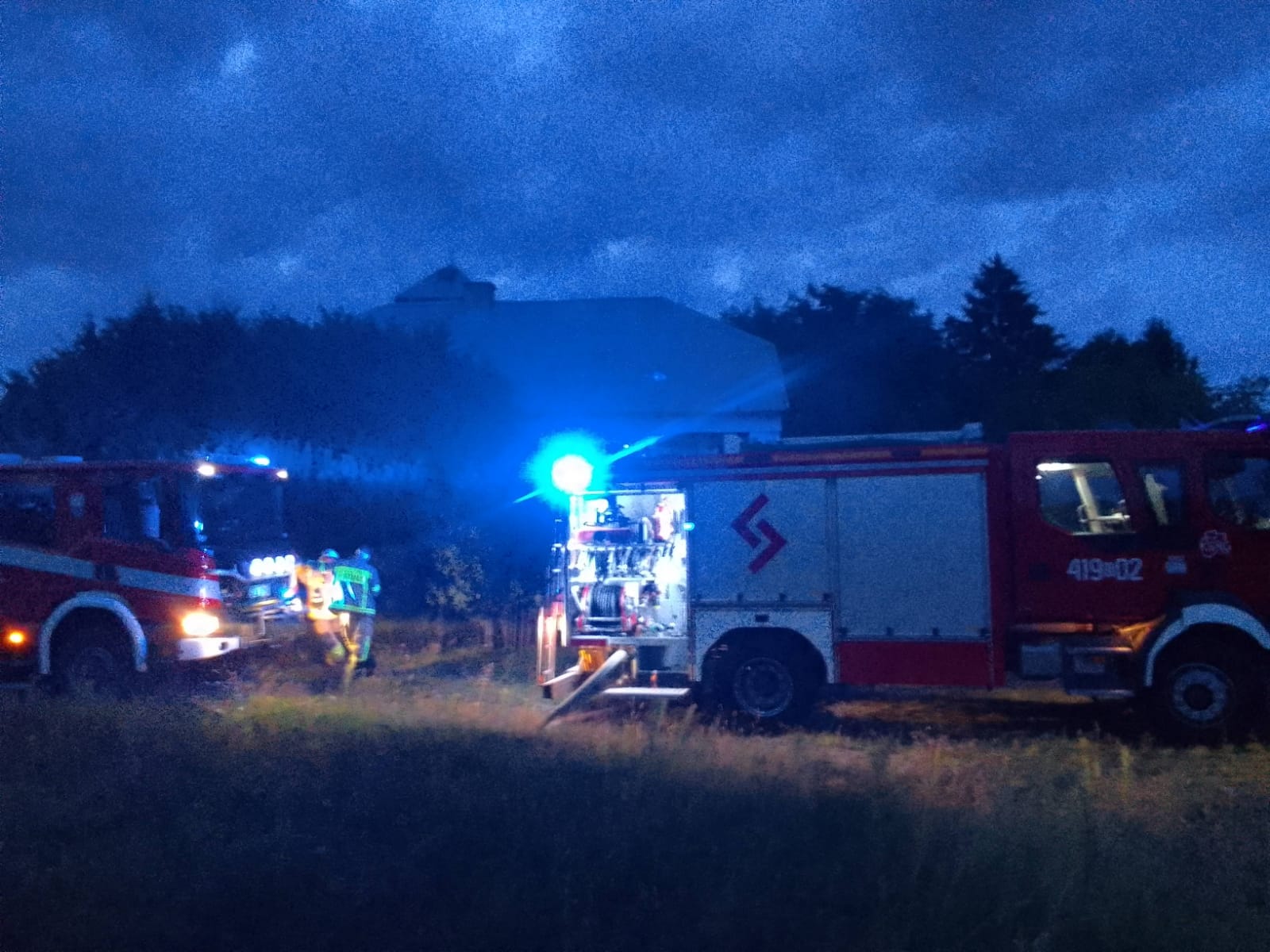 Strażacy z Czerska gasili pożar przy ulicy Łosińskiej