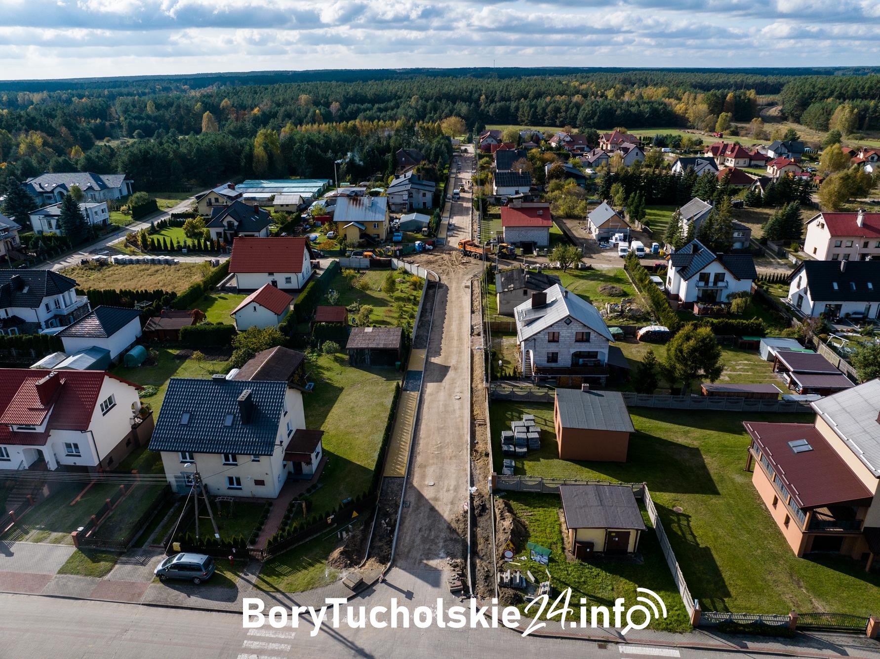 Trwają prace na ulicy Leśnej w Czersku
