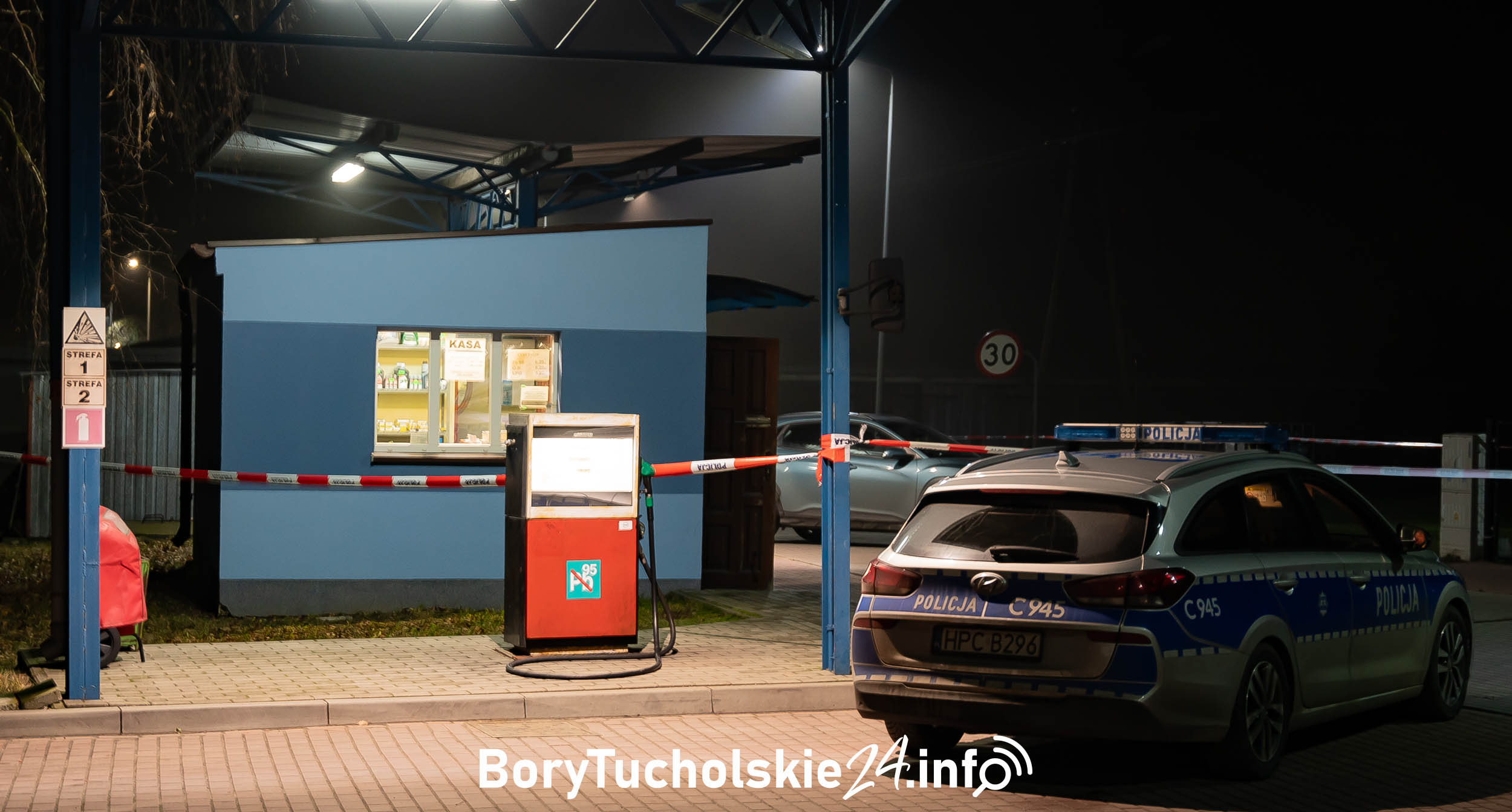 Policjanci zatrzymali dwóch mężczyzn po napadzie na stację paliw w Gostycynie