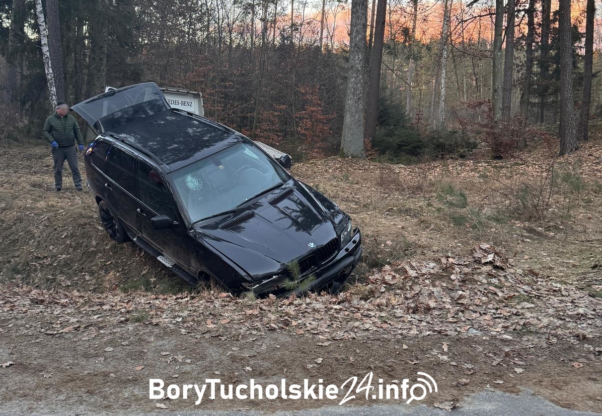 Zdarzenie drogowe na trasie Czersk – Tuchola (FOTO)