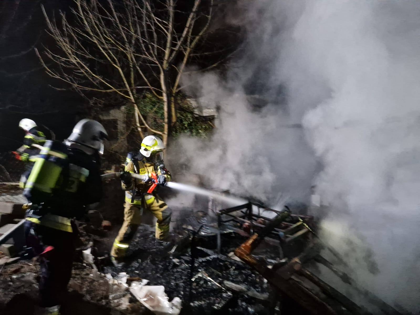 Pożar budynku gospodarczego w Lipkach