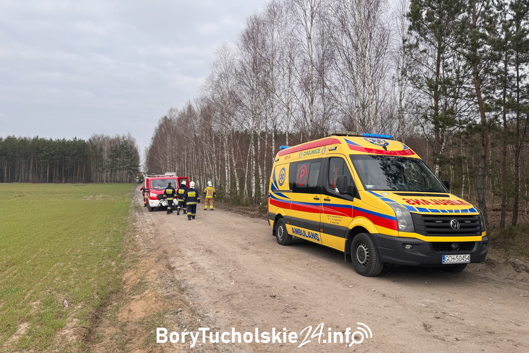 Interwencja służb na ul. Podleśnej w Śliwicach