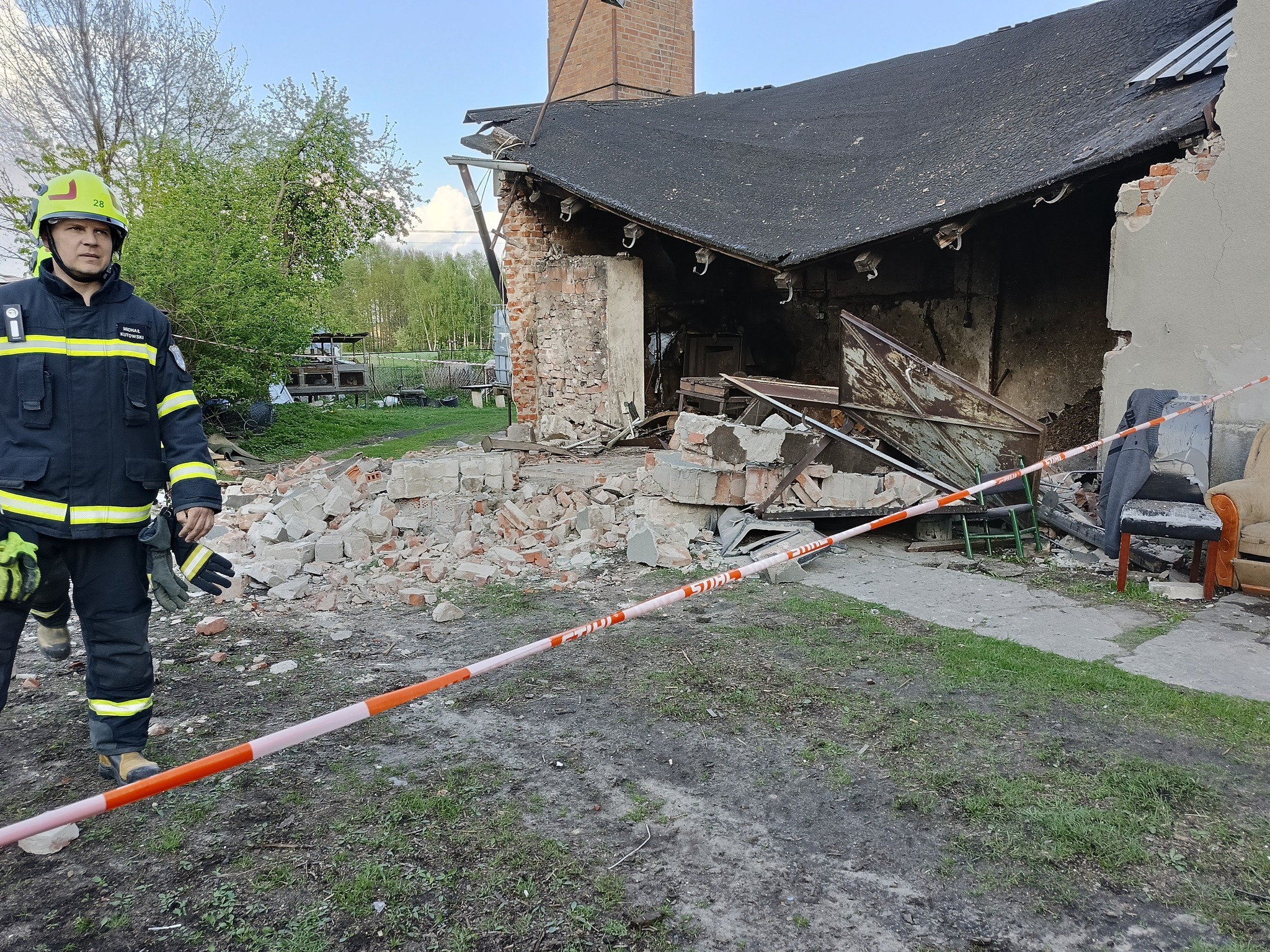 Wybuch pieca w domu wielorodzinnym 