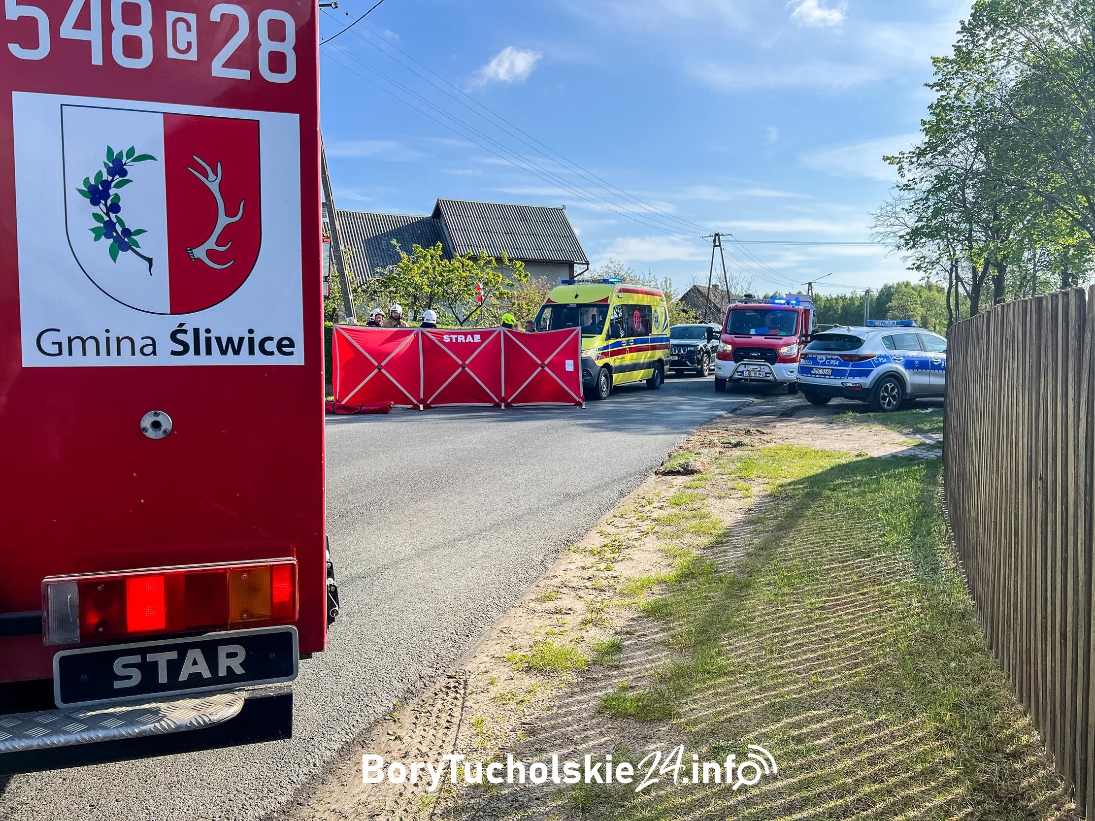 Dramatyczna akcja ratownicza w gminie Śliwice (FOTO, WIDEO)
