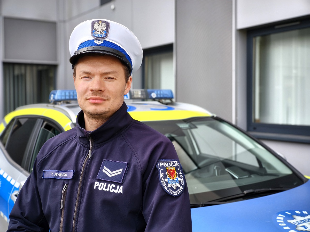 Najlepszy z „drogówki”! St. sierż. Tomasz Rybacki będzie reprezentował Tucholę w wojewódzkim etapie konkursu