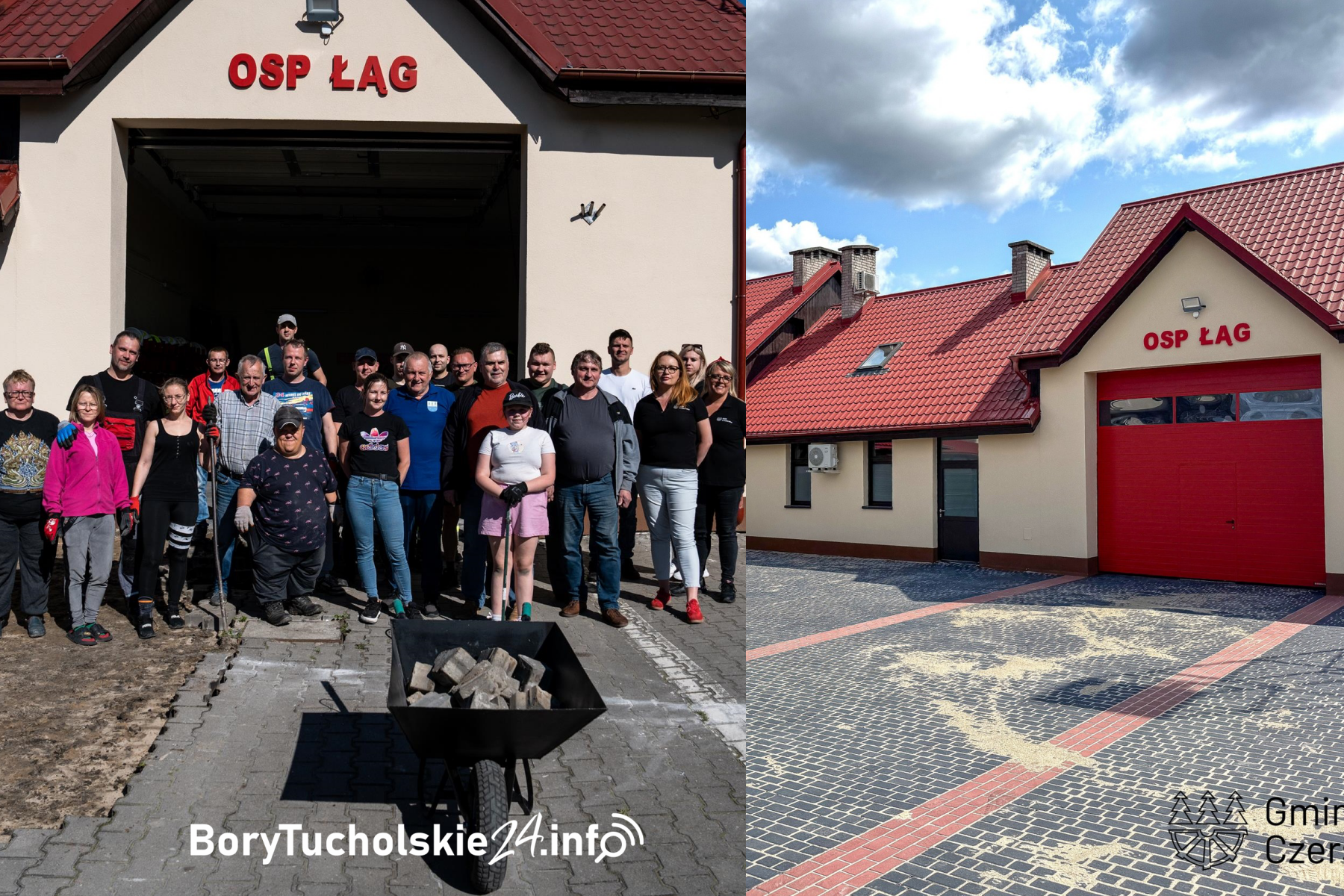 Nowa kostka przy remizie w Łęgu już położona