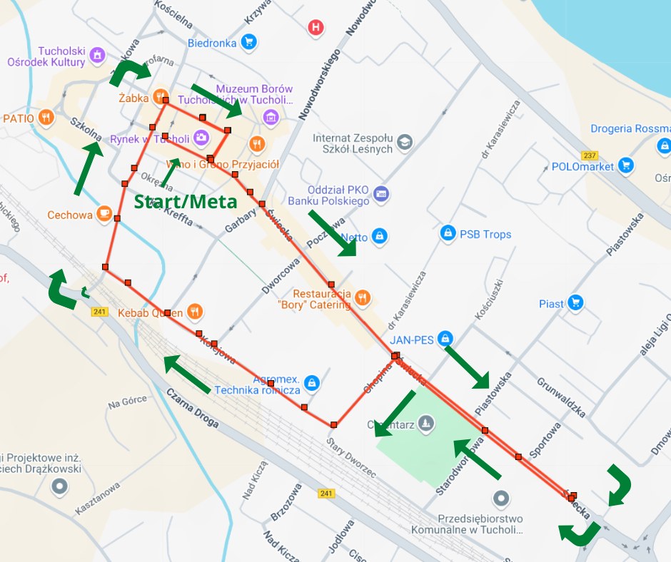 Utrudnienia w ruchu w Tucholi w związku z 7. Borowiacką Dychą