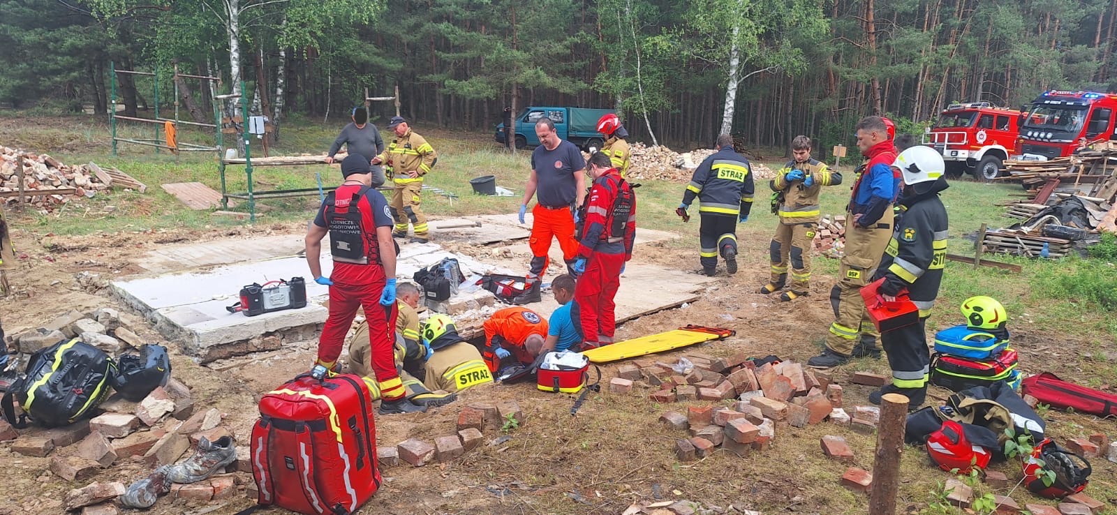 Wypadek podczas rozbiórki w Iwcu