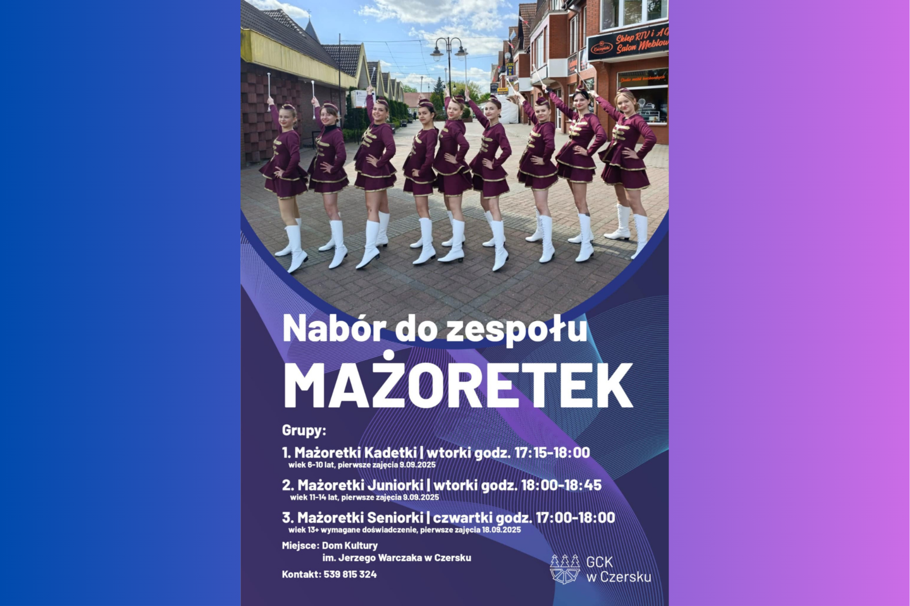 Nabór do zespołu mażoretek w Czersku