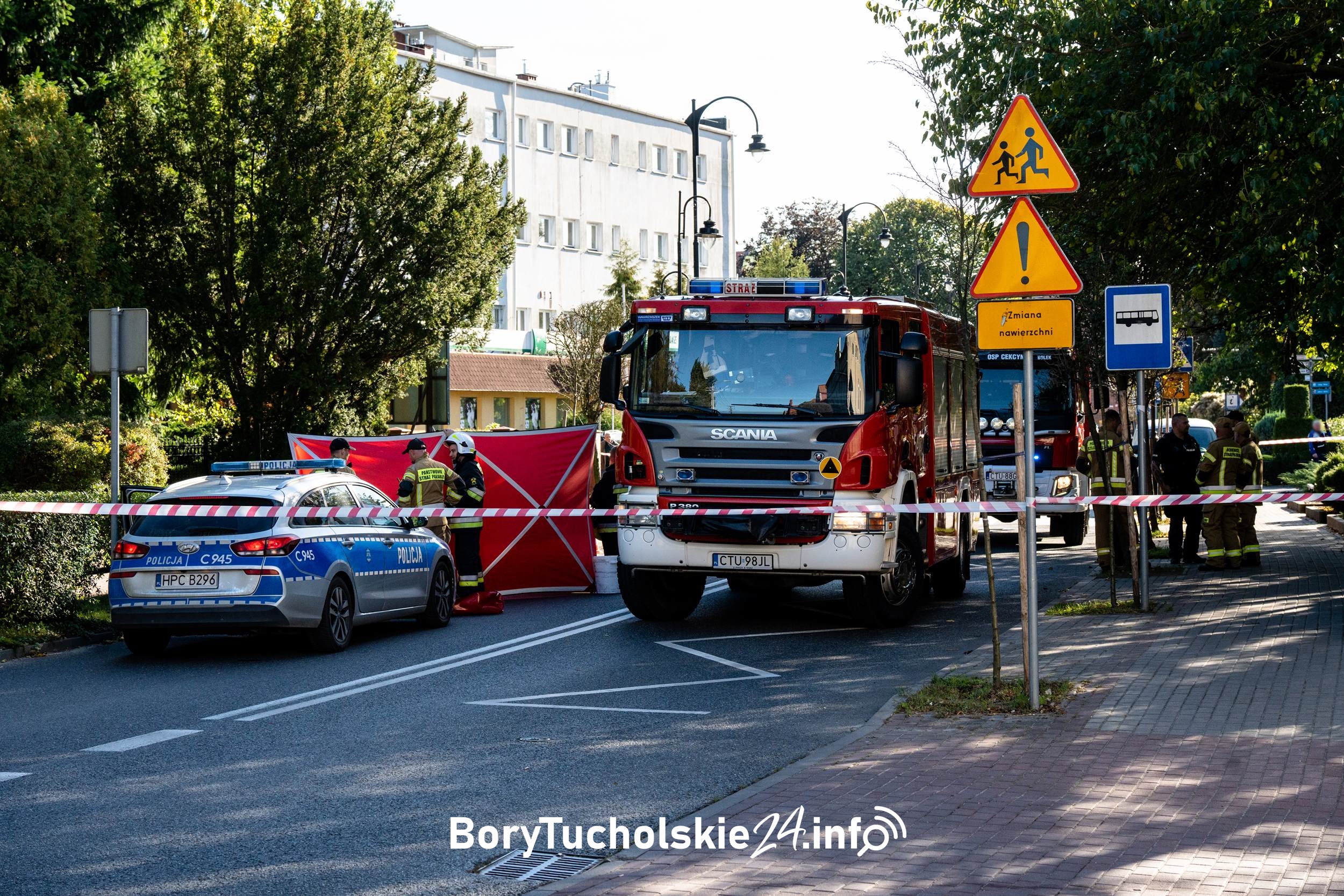 Tragedia w Tucholi. 65-latka nie żyje. Potrąciło ją auto prowadzone przez 74-letnią (FOTO)