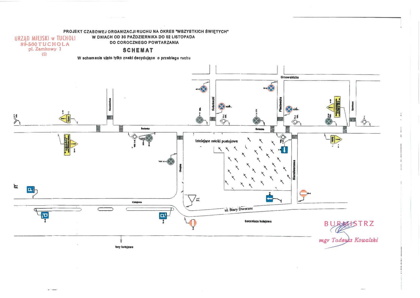 Zmiany w organizacji ruchu przy cmentarzu w Tucholi
