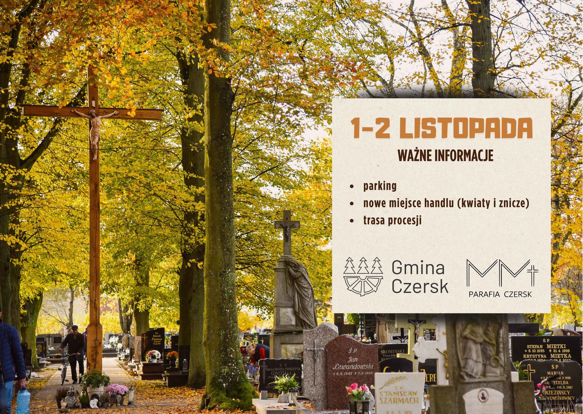 Zmiany w organizacji ruchu i handlu w Czersku z okazji Wszystkich Świętych