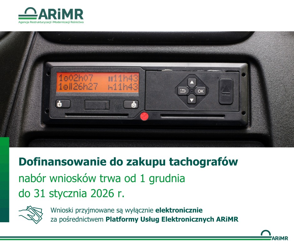 Rusza nabór na dofinansowanie zakupu inteligentnych tachografów