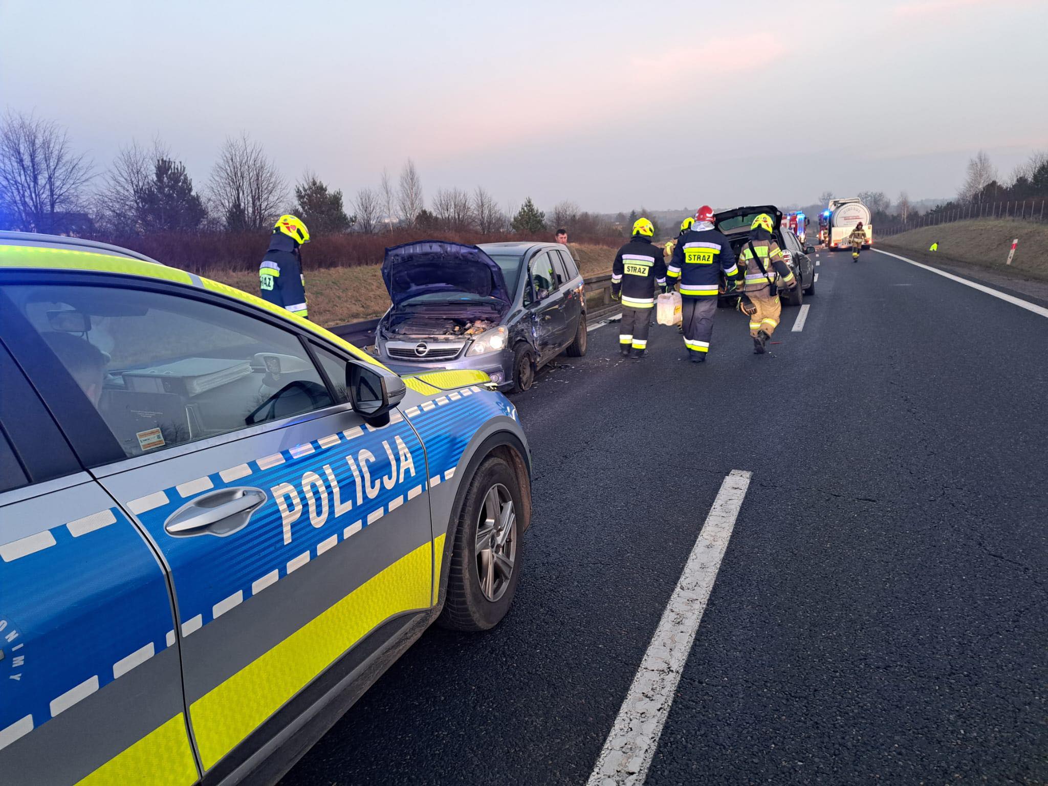 Kolizja na obwodnicy Chojnic. Droga była zablokowana, obecnie ruch odbywa się bez utrudnień