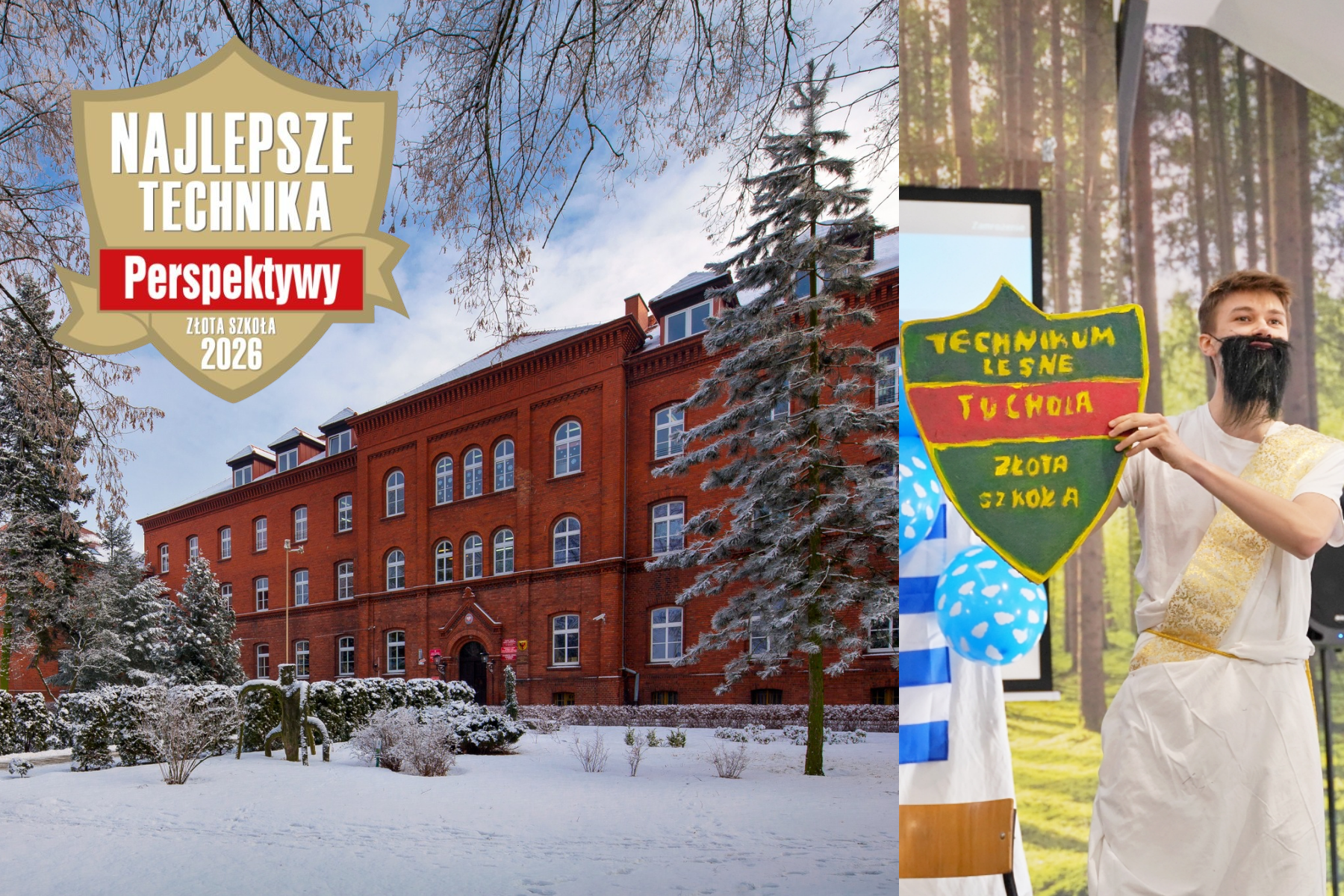 Technikum Leśne w Tucholi po raz jedenasty Złotą Szkołą