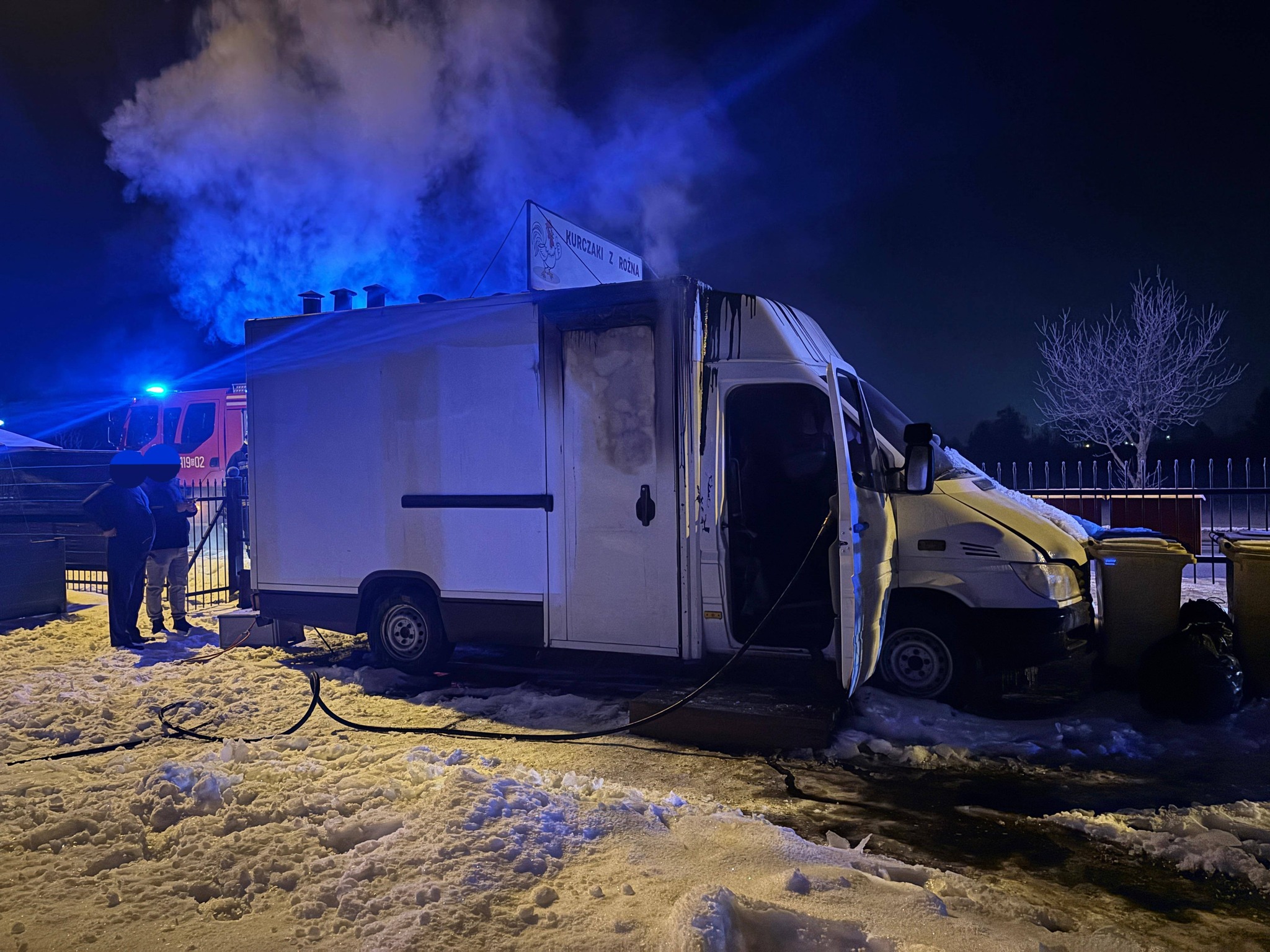Pożar food trucka w Czersku (FOTO)