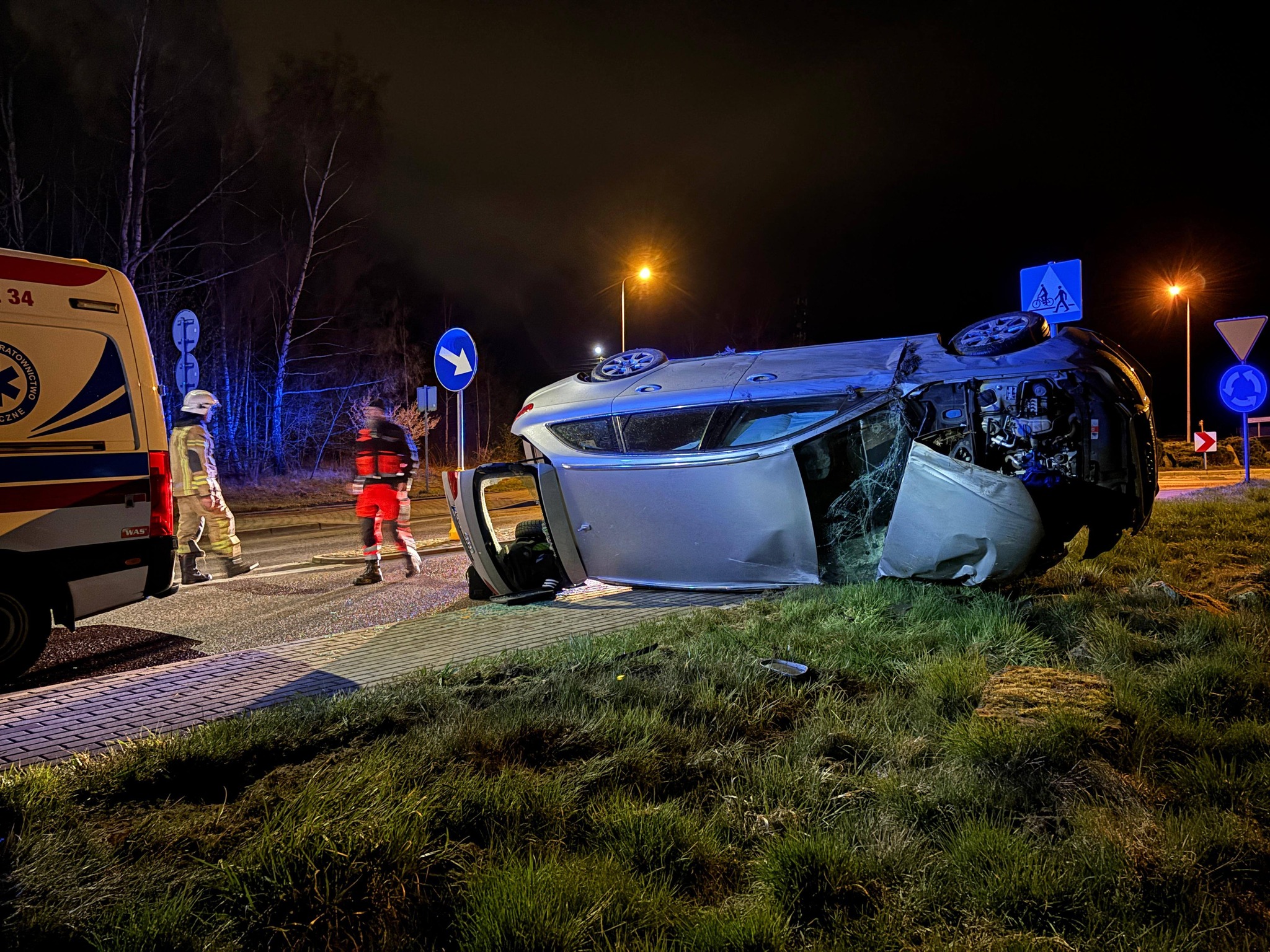 Nocny wypadek w Czersku. Kierowca był pijany 