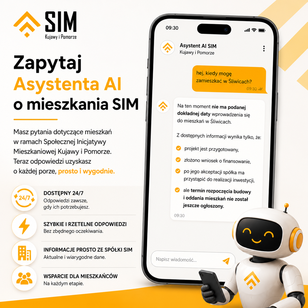 Zapytaj Asystenta AI o mieszkania SIM