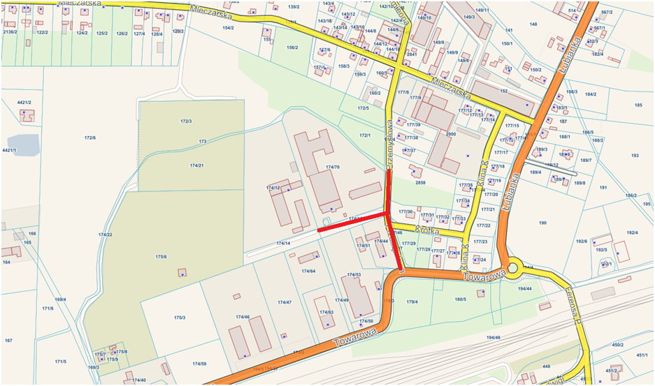 Projekt przebudowy części ul. Przemysłowej w Czersku - dł. ok. 0,3 km. 