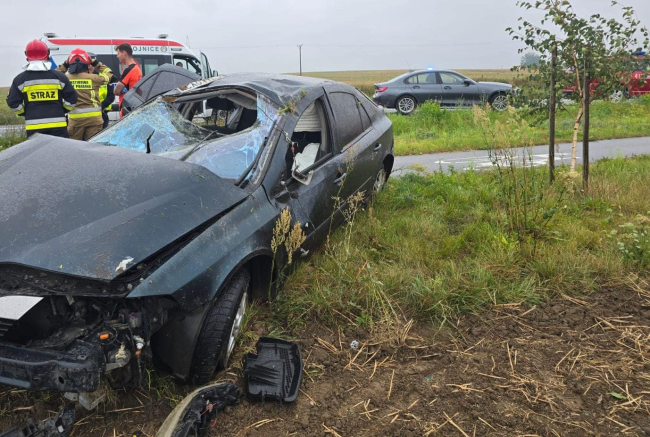 Mieszkaniec gminy Tuchola dachował na drodze 240