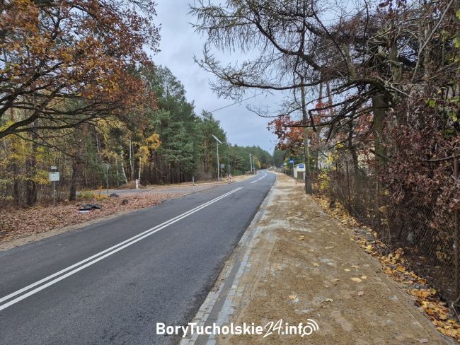 Droga Tuchola – Tleń tymczasowo otwarta dla ruchu