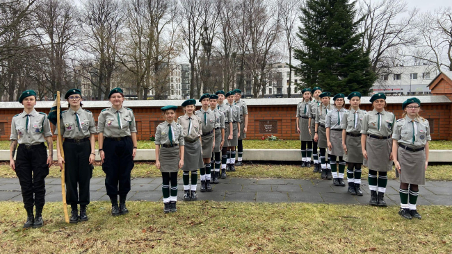 Harcerze z Łęga oddali hołd swojemu patronowi