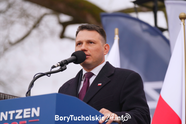 Sławomir Mentzen odwiedził Tucholę w ramach trasy wyborczej Mentzen2025 (FOTO)