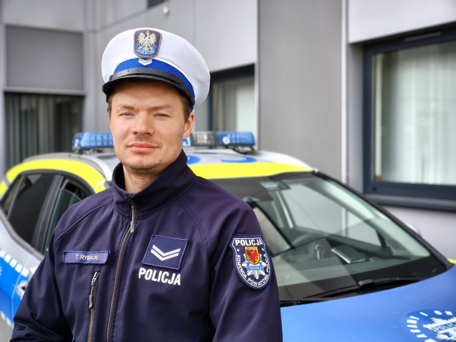 Najlepszy z „drogówki”! St. sierż. Tomasz Rybacki będzie reprezentował Tucholę w wojewódzkim etapie konkursu
