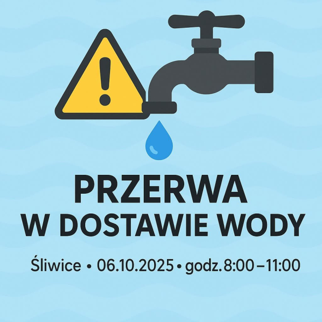Przerwa w dostawie wody w Śliwicach