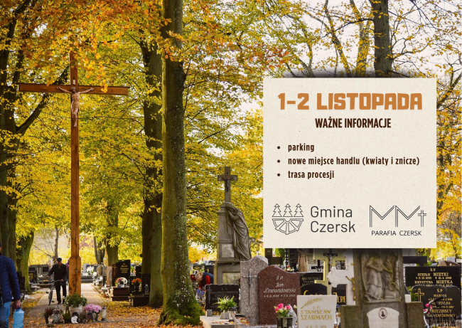 Zmiany w organizacji ruchu i handlu w Czersku z okazji Wszystkich Świętych