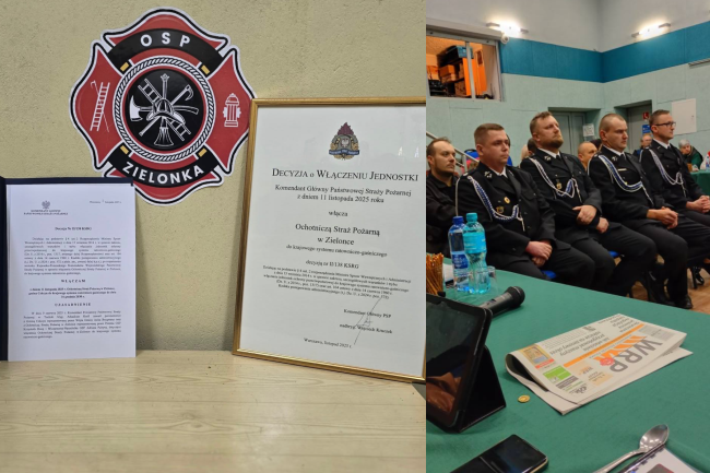 OSP w Zielonce oficjalnie włączona do Krajowego Systemu Ratowniczo-Gaśniczego
