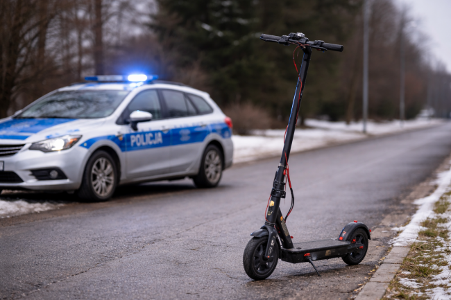 Nietrzeźwy kierujący hulajnogą elektryczną zatrzymany w Śliwicach