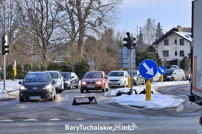Uwaga kierowcy. Awaria sygnalizacji na skrzyżowaniu w Czersku 