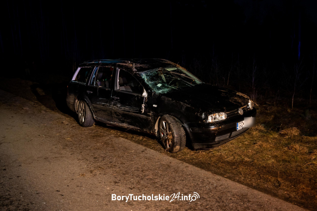 Zderzenie dwóch samochodów na drodze Śliwice – Czersk (FOTO, WIDEO)