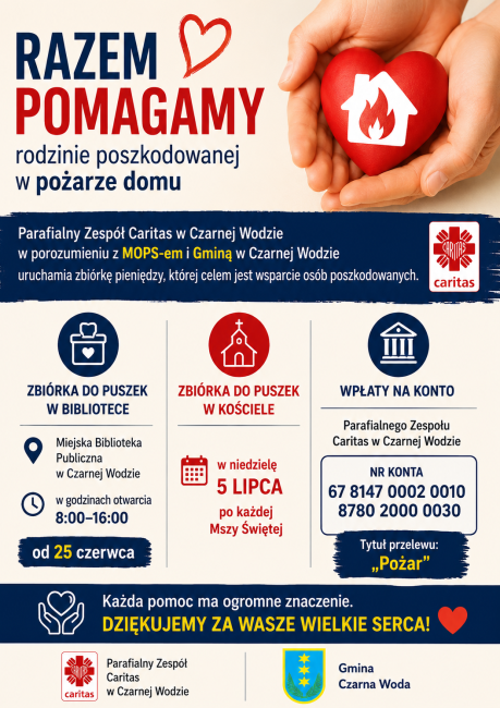 Pomoc dla rodziny z Czarnej Wody. Jak można przekazać wsparcie?