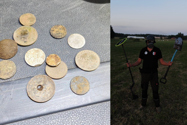 Wieczorne poszukiwania na terenie Śliwic przyniosły ciekawe znaleziska archeologiczne (FOTO)