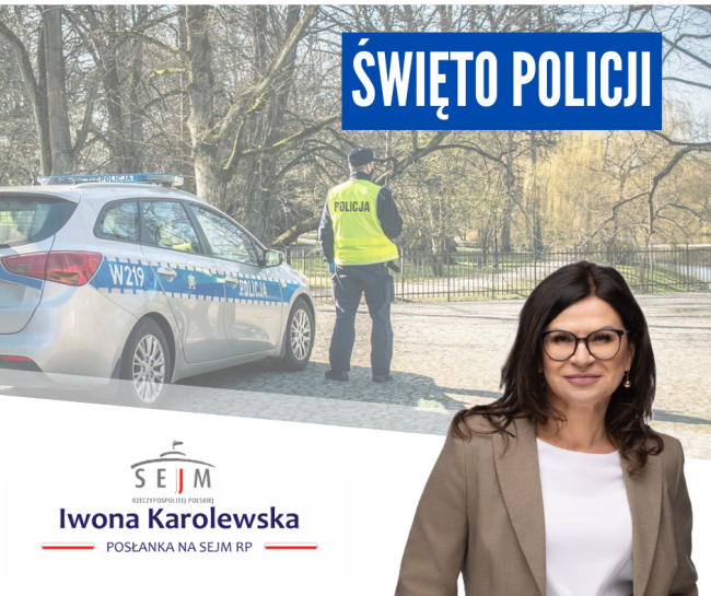 Iwona Karolewska składa życzenia funkcjonariuszom Policji z okazji ich święta 