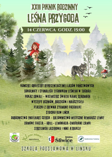 Dołączcie do leśnej przygody w Lińsku - 23. Piknik Rodzinny przy SP (ZAPOWIEDŹ)